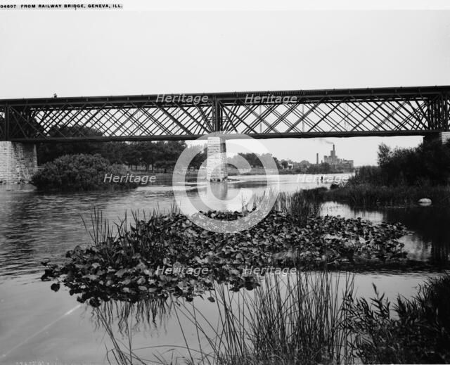 From railway bridge, Geneva, Ill., between 1880 and 1899. Creator: Unknown.