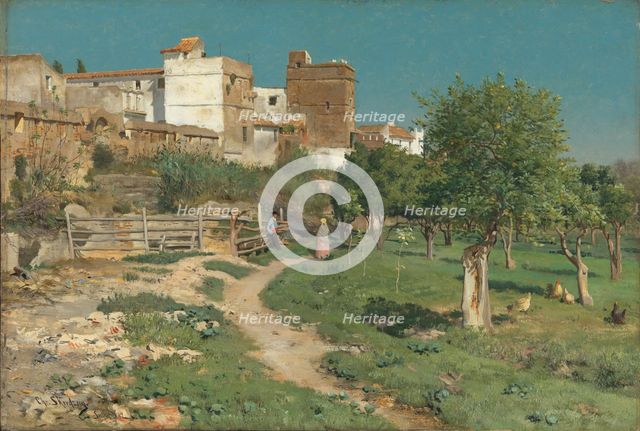 From Seville in Spain, 1882. Creator: Christian Skredsvig.