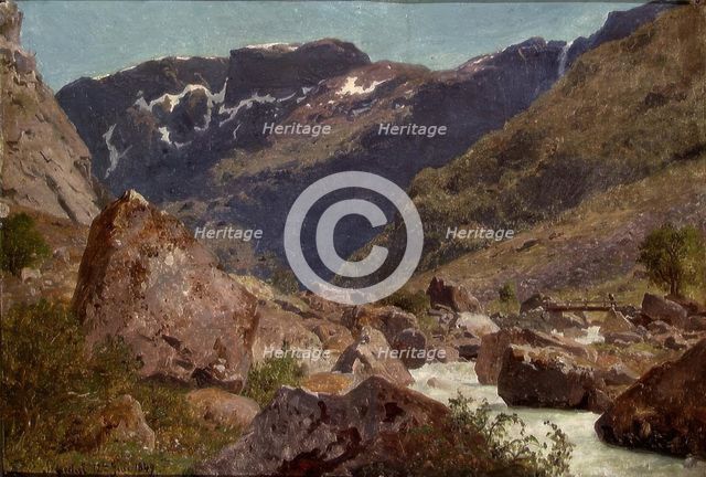 From Simadal in Hardanger, 1849. Creator: Hans Gude.