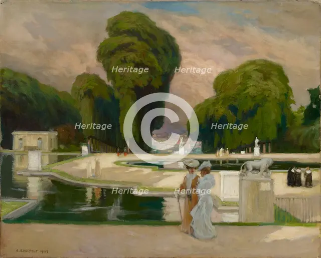 From St. Cloud Park, Paris, 1905. Creator: Albert Edelfelt.
