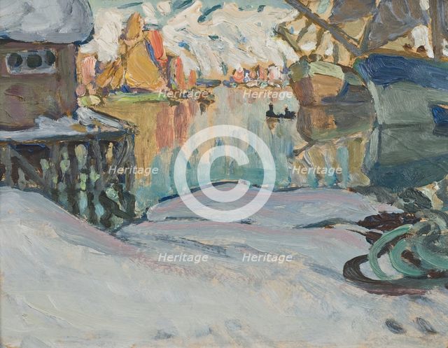 From Svolvaer Harbour. Study from Lofoten, 1910. Creator: Anna Katarina Boberg.