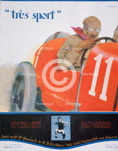 Front cover illustration from the magazine 'Tres Sport', July 1922. Artist: Unknown