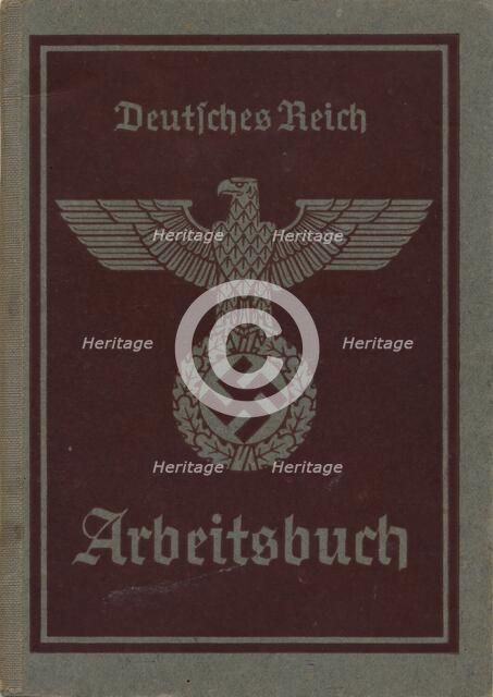 Front cover of a Nazi German workbook, 1941. Artist: Unknown.