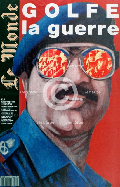 Front cover of Le Monde, Febuary 1991. Artist: Unknown