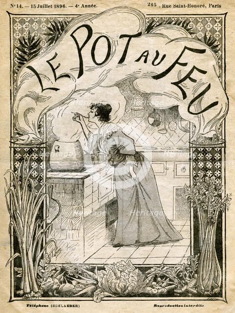 Front cover of Le Pot au Feu', 15th July 1896. Artist: Unknown