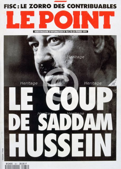 Front cover of Le Point, Febuary 1991. Artist: Unknown