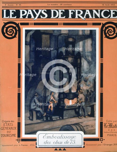 Front cover of Le Pays de France, 12th August 1915. Artist: Unknown