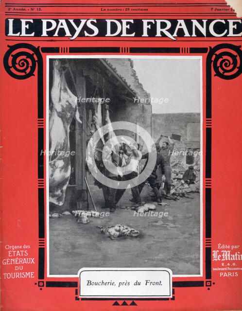 Front cover of Le Pays de France, 7th January 1915. Artist: Unknown