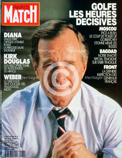Front cover of Paris Match, Febuary 1991. Artist: Unknown