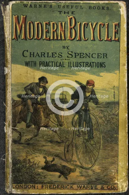 Front cover of 'The Modern Bicycle', 1877.  Creator: Unknown.