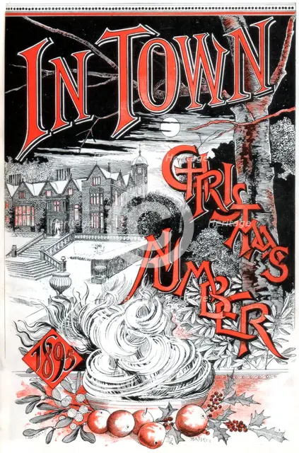 Front cover of the Christmas number of "In Town" magazine, 1895.  Creator: Carl Hentschel.