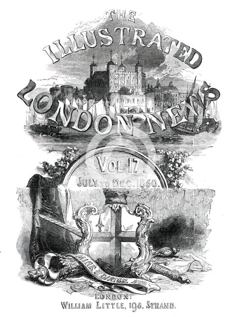Front cover of "The Illustrated London News", Vol. 17, July to December, 1850. Creator: Unknown.