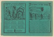 Front and back covers of a phamplet relating to a story The thieves and the National ..., ca. 1900. Creator: José Guadalupe Posada