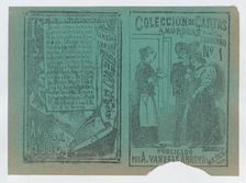 Front and back covers printed on the same sheet for a collection of love letters ..., ca. 1900-1910. Creator: José Guadalupe Posada