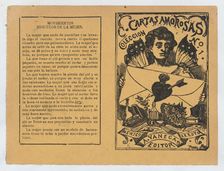 Front and back covers printed on the same sheet for a collection of love letters ..., ca. 1900-1910. Creator: José Guadalupe Posada