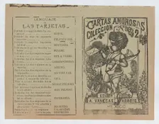 Front and back covers printed on the same sheet for a collection of love letters ..., ca. 1900-1910. Creator: José Guadalupe Posada