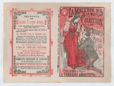 Front and back covers printed on the same sheet for a collection of songs for the year 190..., 1901. Creator: José Guadalupe Posada
