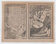 Front and back covers printed on the same sheet for patriotic discourses, ca. 190..., ca. 1900-1910. Creator: José Guadalupe Posada