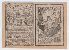 Front and back covers printed on the same sheet for patriotic discourses, ca. 190..., ca. 1900-1910. Creator: José Guadalupe Posada