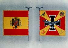 Front and back of the Flag of the Condor Legion during the Spanish Civil War