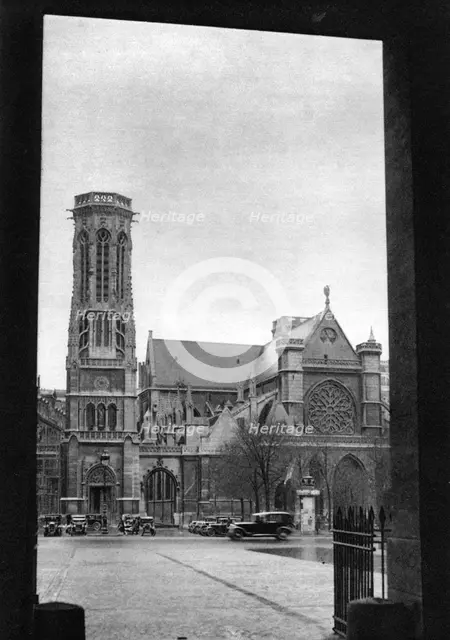 Front and porch of St Germain l'Auxerrois, Paris, 1931.Artist: Ernest Flammarion