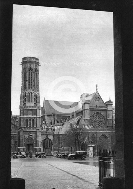 Front and porch of St Germain l'Auxerrois, Paris, 1931.Artist: Ernest Flammarion