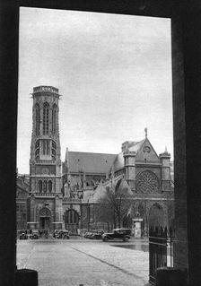 Front and porch of St Germain l'Auxerrois, Paris, 1931.Artist: Ernest Flammarion