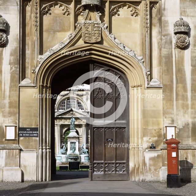 Front gate of King's College, King's Parade, Cambridge, Cambridgeshire, c2000s(?). Artist: Unknown.