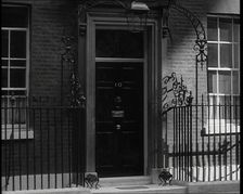 Front Door of 10 Downing Street, 1936. Creator: British Pathe Ltd
