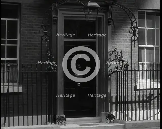 Front Door of 10 Downing Street, 1936. Creator: British Pathe Ltd.