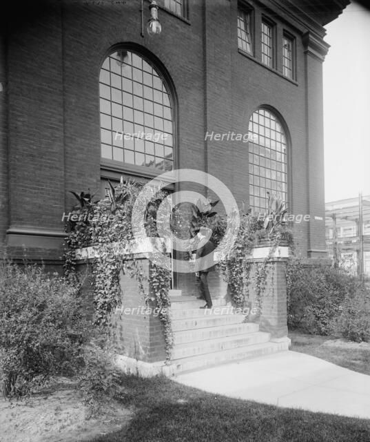 Front entrance to power house, National Cash Register [Company], Dayton, Ohio, (1902?). Creator: William H. Jackson.