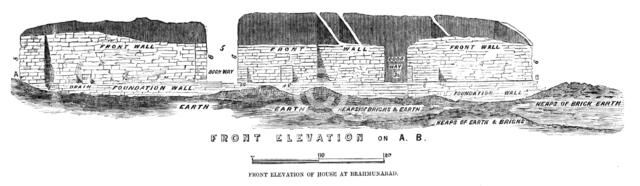 Front elevation of house at Brahmunabad, 1857. Creator: Unknown.