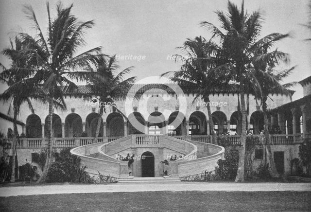 Front elevation of the clubhouse, Gulf Stream Golf Club, Palm Beach, Florida, 1925. Artist: Unknown.