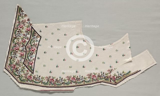 Front Half of a Vest, late 1700s. Creator: Unknown.