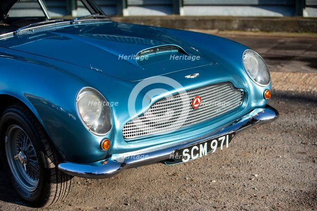 Front of a 1961 Aston Martin DB4 GT SWB lightweight. Creator: Unknown.