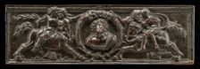 Front of a writing casket: Centaurs and Nymphs with Cornucopiae and Bust, c. 1500. Creator: Unknown
