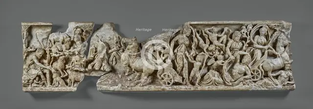 Front of a Sarcophagus with the Myth of Endymion, about A.D. 210. Creator: Unknown.