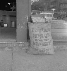 Front of general store in small cotton town, Texas, 1937. Creator: Dorothea Lange