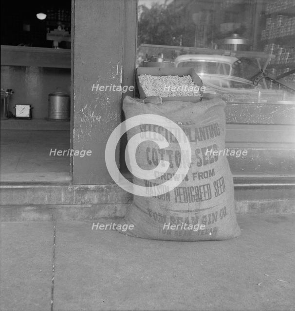 Front of general store in small cotton town, Texas, 1937. Creator: Dorothea Lange.