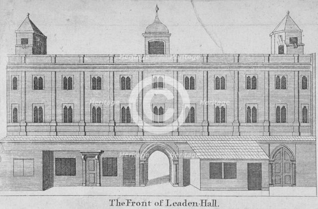 Front of Leadenhall, City of London, 1750. Artist: Anon