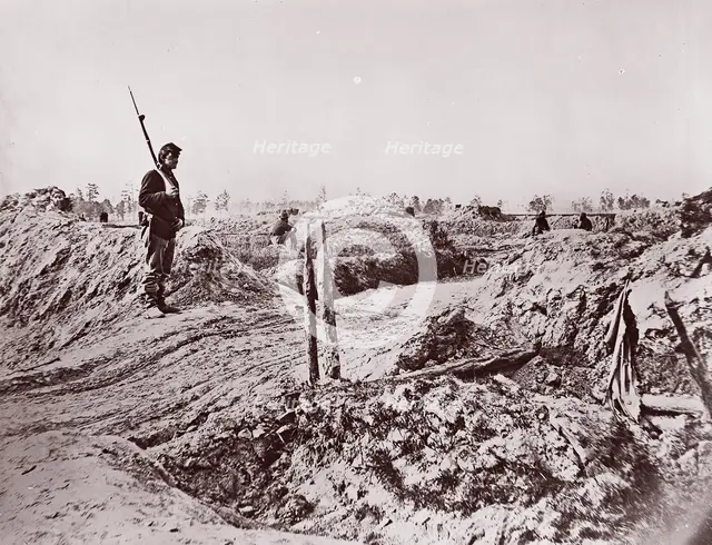 Front of Petersburg Lines, 1864. Creator: Tim O'Sullivan.