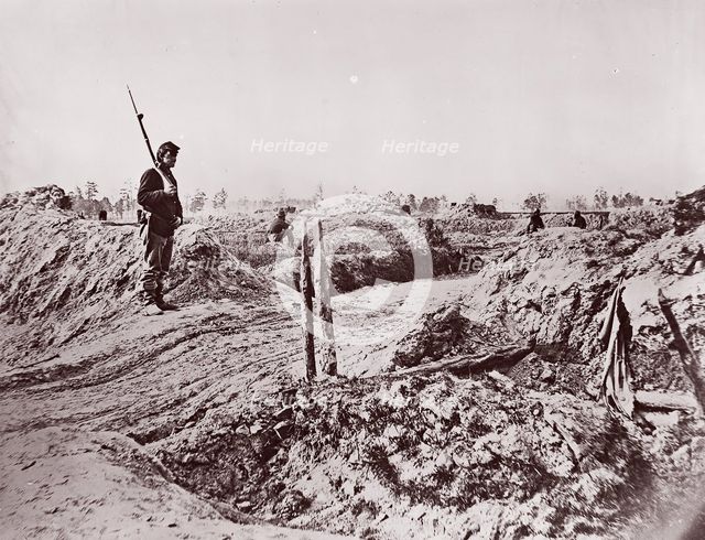 Front of Petersburg Lines, 1864. Creator: Tim O'Sullivan.