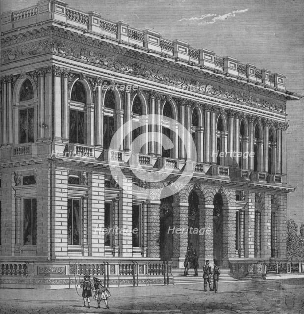 Front of the Army and Navy Club, Westminster, London, c1870 (1878). Artist: Unknown.