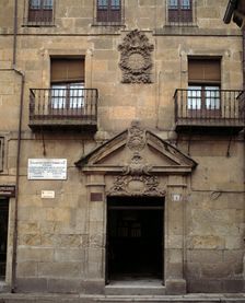 Front of the house where lived and died Miguel de Unamuno (1864-1936), Spanish writer