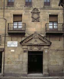 Front of the house where lived and died Miguel de Unamuno (1864-1936), Spanish writer