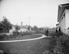 Front lawn of officers club, National Cash Register [Company], Dayton, Ohio, (1902?). Creator: William H. Jackson