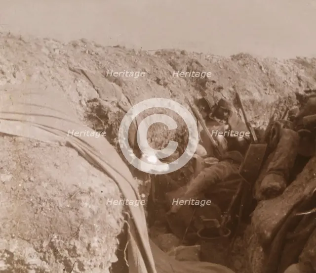 Front line trenches, Beauséjour, northern France, c1914-c1918. Artist: Unknown.