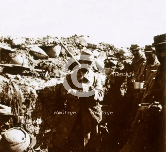 Front line trenches, c1914-c1918. Artist: Unknown.