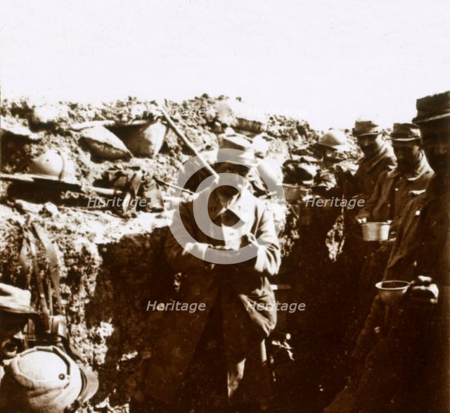 Front line trenches, c1914-c1918. Artist: Unknown.
