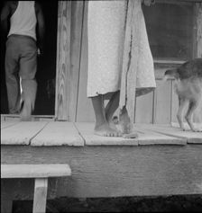 Front porch of sharecropper's cabin, Coahoma County, Mississippi, 1937. Creator: Dorothea Lange